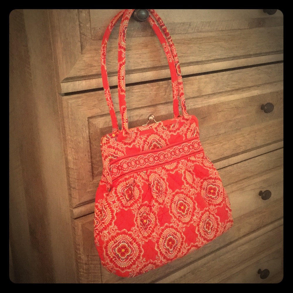 Vera Bradley Alice Clasp Shoulder Purse in Paprika